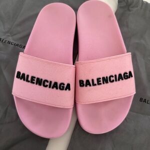 Balenciaga Logo Sport Slide SIZE 6 (Women) Pink, Nordstrom
